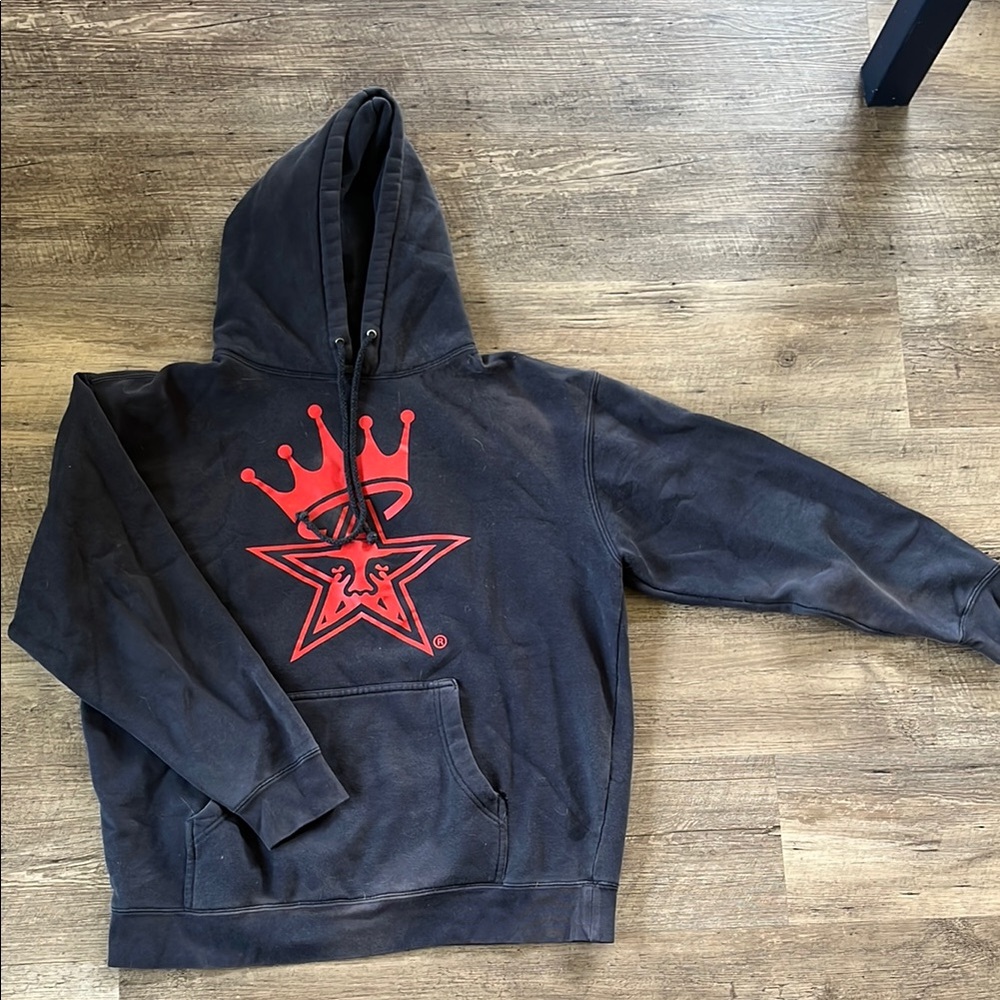 Obey Black Hoodie with Red Graphic